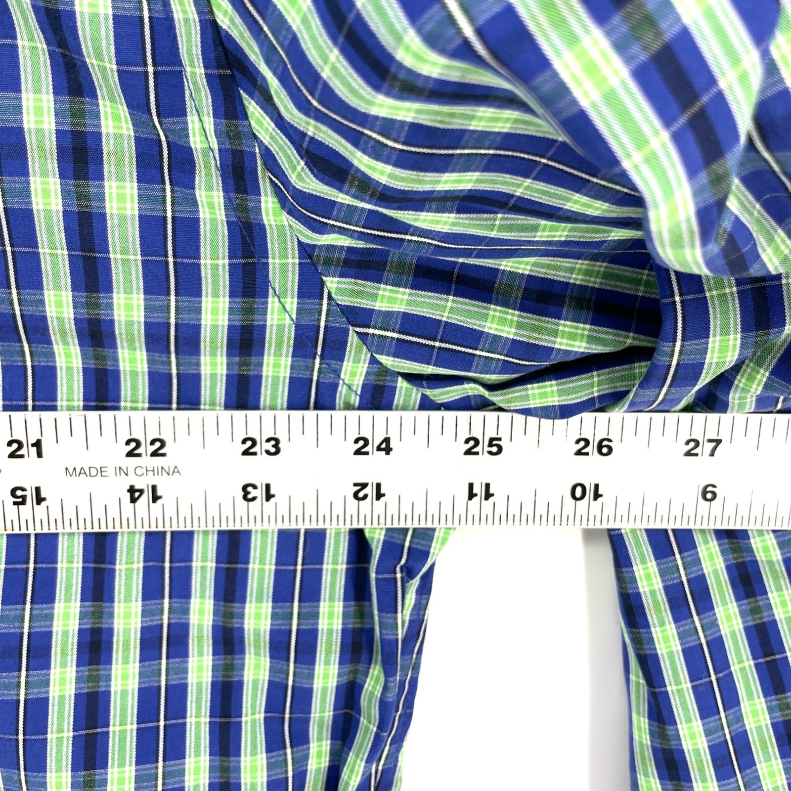 NWT Tommy Hilfiger Slim Fit Plaid Button Down Shirt Mens XXL Electric Lime thumbnail 6