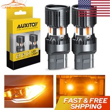 AUXITO 7440/7443 Turn LED Signal Light Hyper Bulbs Anti Flash Amber Super Bright