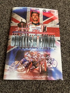 British Final Speedway Programme Belle Vue 18/9/2022