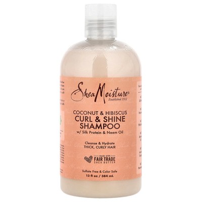 Curl & Shine Shampoo, Coconut & Hibiscus, Thick, Curly Hair, 13 fl oz (384 ml)