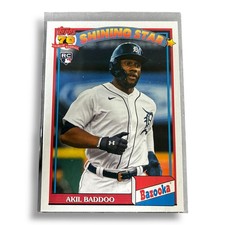 2021 Topps Archives - 1991 Topps Bazooka Shining Stars Akil Baddoo #91BZ-9 (RC)