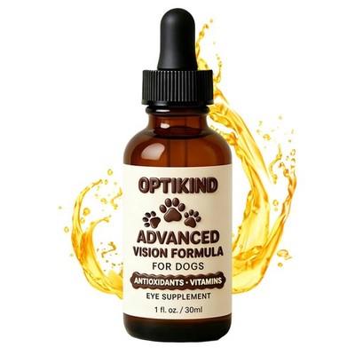 Optikind Vision Drops für Hunde, mit Lycopin, Zeaxanthin, Astaxanthin 30 ml