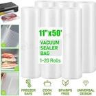 11"x50' Giant Rolls Vacuum Sealer Bags Embossed Food Saver Storage Bag BPA Free