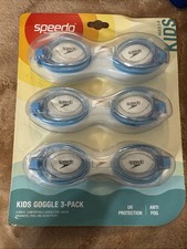 Speedo Kids Swimming Goggle 3 Pack New Ages 3-8 New UV Protection Anti Fog S9b