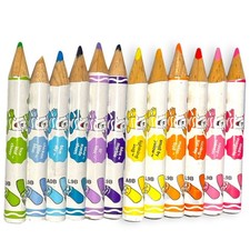 Crayola Pip Squeaks 12pc Colored Pencils NOT MARKERS Lot Small Size Big Color