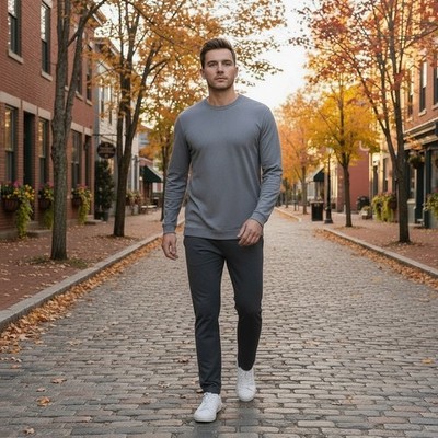 Travis Mathew Mens Grey Pima Cotton Blend Crewneck Sweatshirt Large 1178