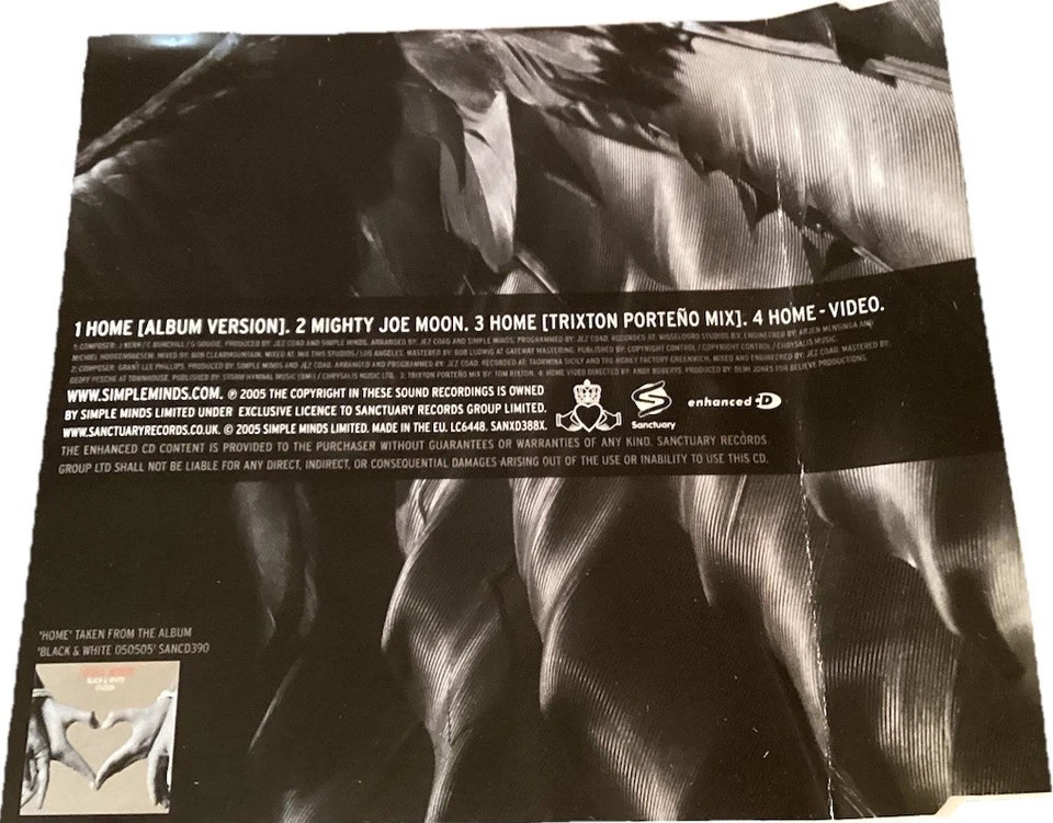 Simple Minds- Home- 3-Track-MCD + Video-Track- 2005 - Bild 2 von 3