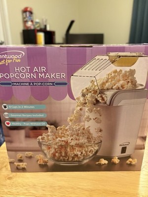 Brentwood 1200W 8 Cup Hot Air Popcorn Maker PC-486W in White Brand New