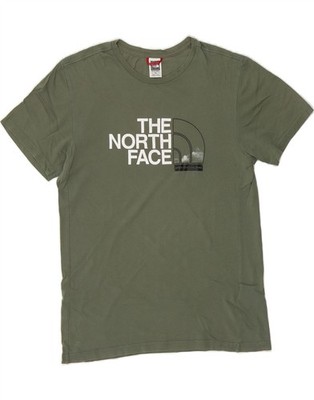 THE NORTH FACE Herren Grafik T-Shirt Oberteil Small Khaki Baumwolle CV35