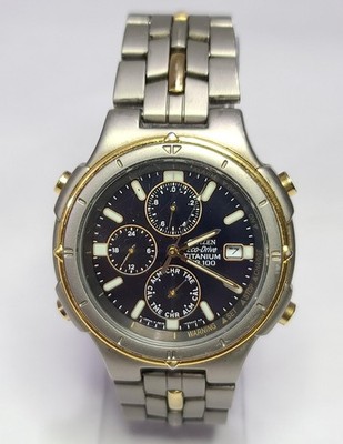 0870-H17516 CITIZEN ECO-DRIVE BLUE DIAL TITANIUM WATCH FOR MEN C5-49