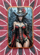 Cherry Mint Sexy Vampire Skull Vixen 1 oz .999 Copper bar 999 Mintage