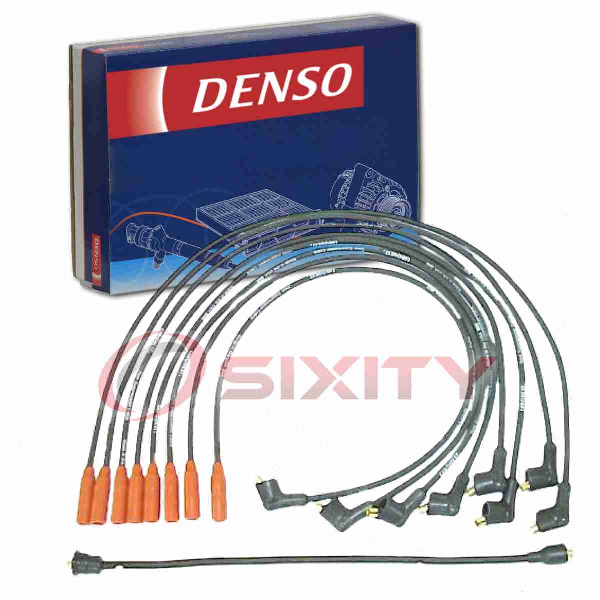Denso Spark Plug Wire Set for 1976 Ford P-400 6.6L V8 Ignition Plugs Coils ha