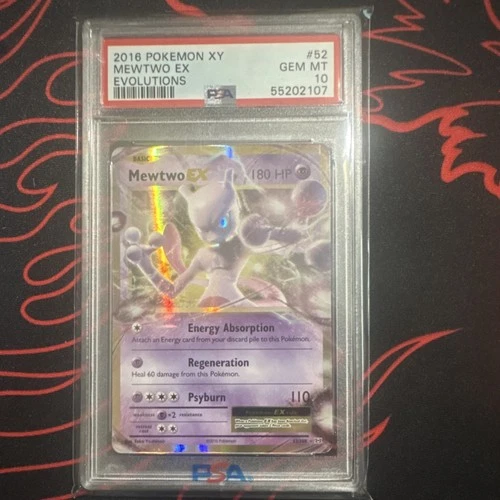 Pokémon Mewtwo EX 52/108 Evolutions Holo Rare EX PSA 10 Pokémon TCG