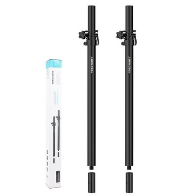 Set of 2 Speaker Pole For Subwoofer Height Adjustable M20 35mm Mount