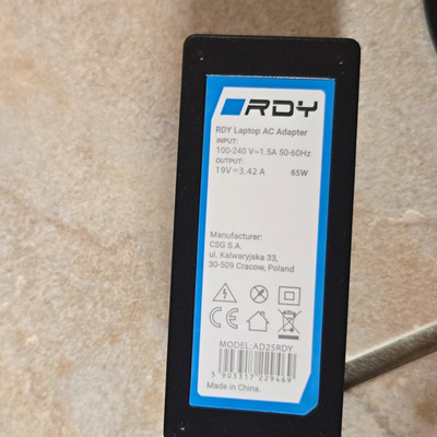 RDY AC/DC-Adapter Netzteil 19V 3,42A AD23RDY Eurostecker Schwarz