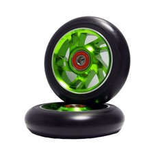 2Pcs 100 mm Stunt Scooter Wheels with ABEC 9 Bearings for MGP/Razor/Lucky/Env...