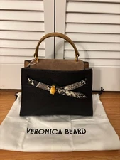 Veronica Beard NWT Dash Color Block Top Handle Multi Black Shoulder Bag