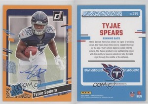 2023 Panini Donruss Rated Rookie Orange Auto Tyjae Spears #396 Rookie Auto RC
