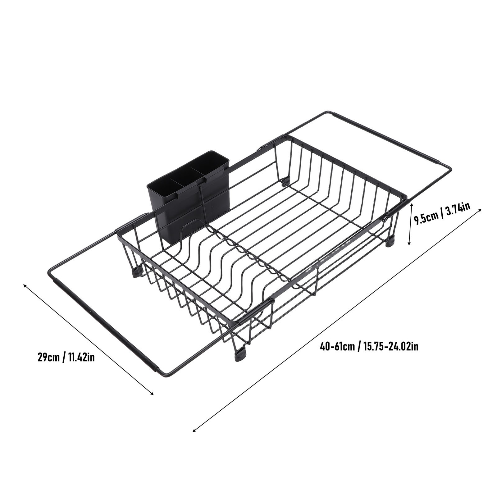 Expandable Dish Drying Rack In Sink Iron Kitchen Utensil Dish Holder Drainer Spa