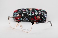 NEW VERA BRADLEY DEZ PERENNIALS NOIR PRN BLACK GOLD AUTHENTIC EYEGLASSES 53-16