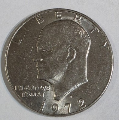 Moneda 1972 D Eisenhower One Dollar coin With Doubling Error On Eagle And Lips