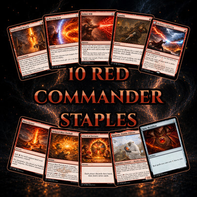Custom Art Proxies Bundle - 10 Red Commander Staples