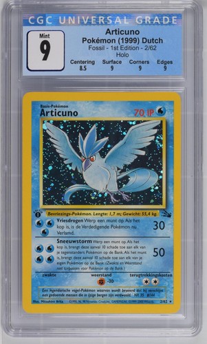Articuno (1st Edition) graded CGC 9 for sale on eBay