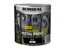 Ronseal 39214 Direct to Metal Paint Black Matt 2.5 litre