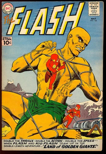 The Flash #120 Nice Unrestored Silver Age Superhero Vintage DC Comic 1961 VG+