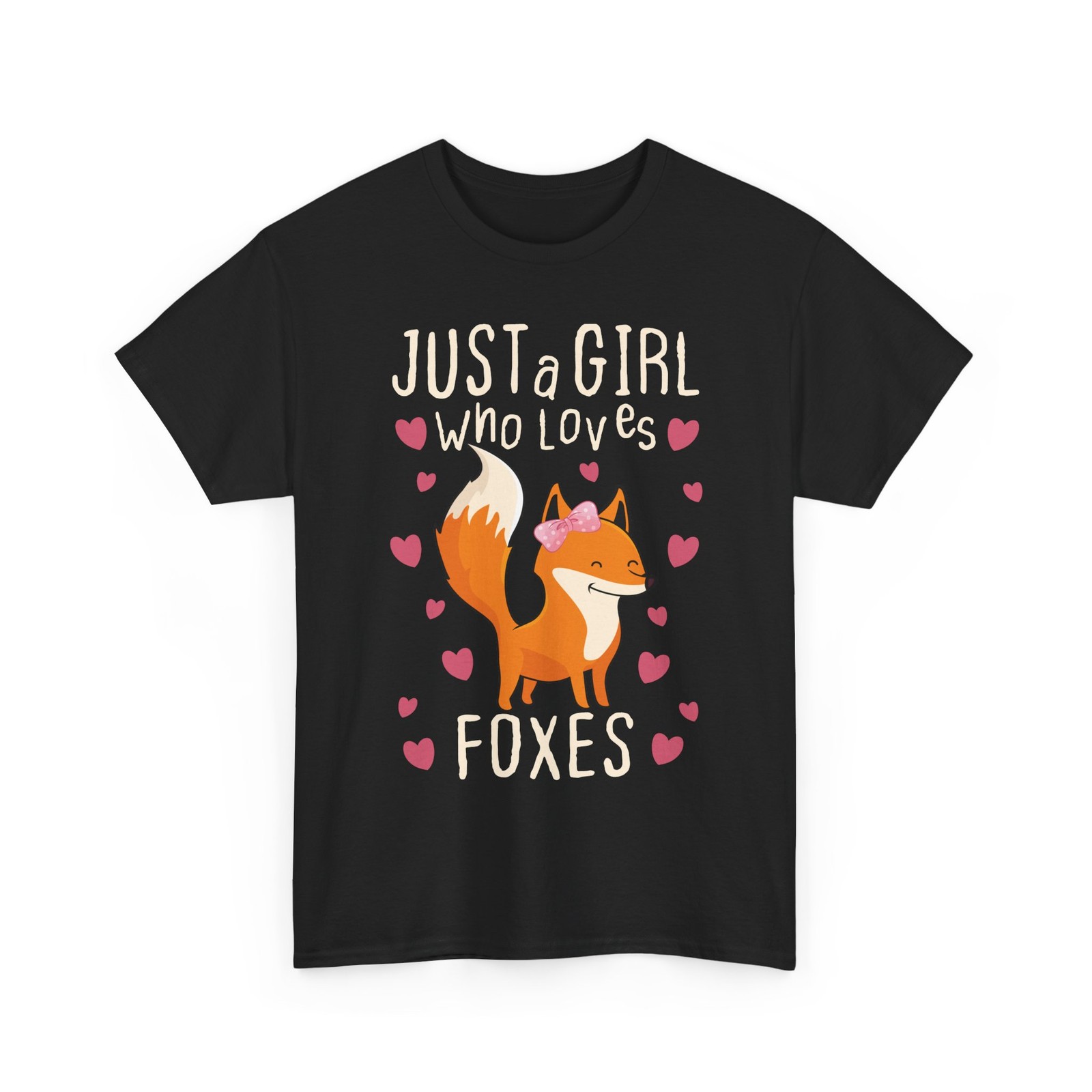 Fox T-Shirt, Just A Girl Who Loves Foxes Fox Animals Lovers Women Cute Shirt
