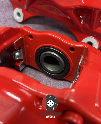 Subaru STi Front Rear Set Calipers 4 Piston Red Impreza WRX 08-17 Powder Coated - Picture 6 of 6