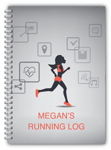 A5 PERSONALISIERTES LAUFEN JOGGING LOGBUCH TAGEBUCH 100 Seiten SCHALLPLATTE FÜR IHRE DAME 01 - Bild 4 von 5