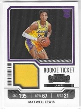 2023-24 Panini Contenders - Rookie Ticket Swatches Maxwell Lewis #RTS-MAX