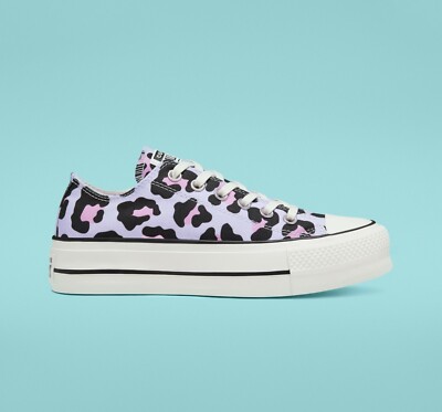 converse leopard platform shoes