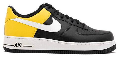 靴 NIKE AIR FORCE 1 BLACK YELLOW Nike Air Force 1 Low ID Thunder Black Tour Yellow Swoosh AJ