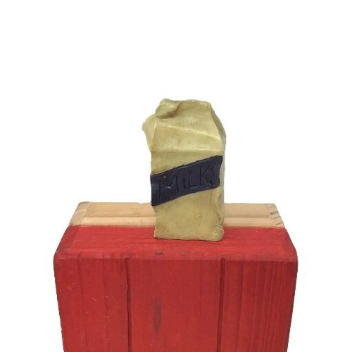 Vintage Miniature Milk Carton Dollhouse Decor Resin 1 1/2” Tall 3/4”x1