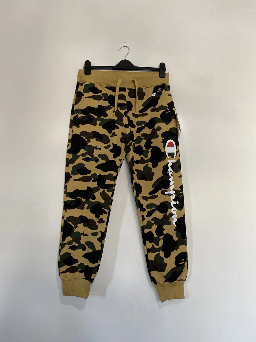 Bape X Champion Camo Sweatpants Yellow A Bathing Ape eBay