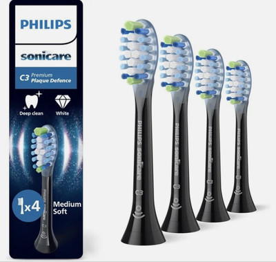 C3 Philips Sonicare Premium Plaque Defence 4er Pack Ersatzköpfe Medium Soft
