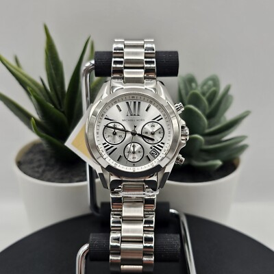 MICHAEL KORS MK6174 WOMAN'S WATCH SILVER STRAP SILVER DIAL SILVER CASE