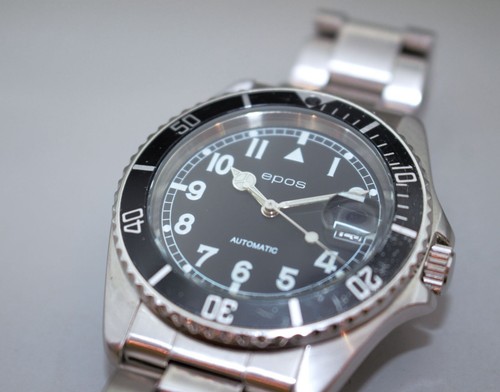EPOS Diver 3241 Automatic Black Dial Men's Watch Used from JP - Picture 3 of 8