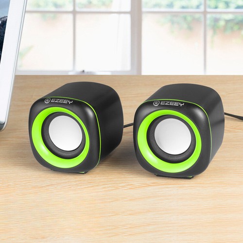 Hifi Mini Desktop Wired USB Computer Dual Speakers For Laptop PC Suround Stereo - Photo 18 sur 20