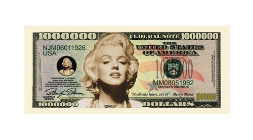Pack of 50 - Marilyn Monroe Collectible One Million Dollar Novelty Bills - Picture 2 of 5