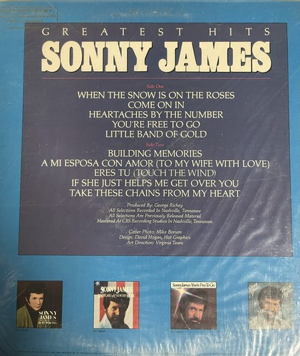 PROMO Sonny James Greatest Hits LP - Picture 2 of 2