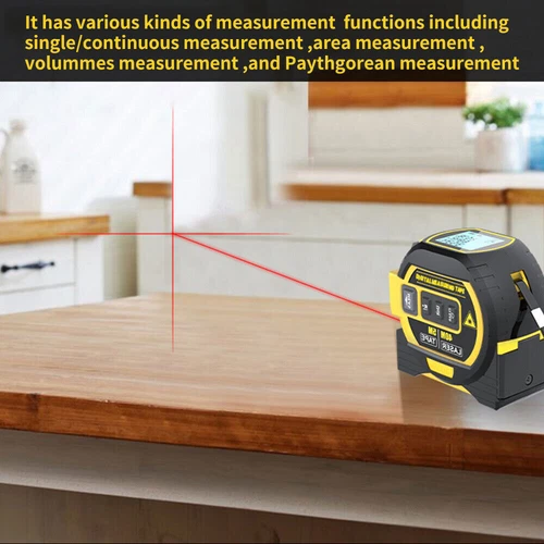 Laser Tape Measure 3 In 1 Digital Tape Measure High Precision Laser Rangefinder - Picture 4 of 9