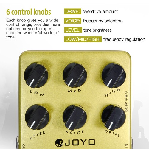 JOYO AC Tono Vintage Tubo Amplificador Efectos Pedal Analógico Distorsión Roca Británica - Imagen 7 de 10