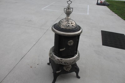 Pot Belly Parlor Coal Wood Cook Stove Heater Great Western Colonial Oak  216A | eBay