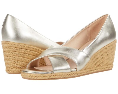 Jack Rogers Wedge Espadrille Palmer Criss Cross Leather