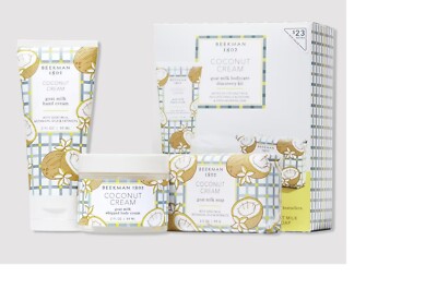 Beekman 1802 Goat Milk Coconut Trio Gift Set Kit Whipped Body & Hand Cream Soap