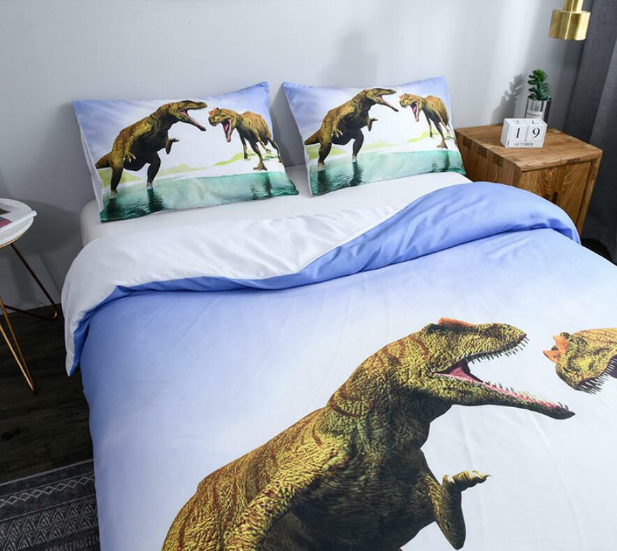 3D Dinosaurier See NAM92148 Bett Kissenbezüge Decke Bettdecke Abdeckung Set Fay 2022