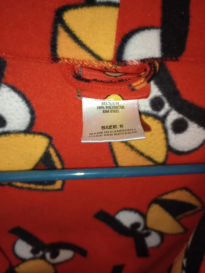 Albornoz de felpa Angry Birds para niños talla 8 Foto 3 de 3
